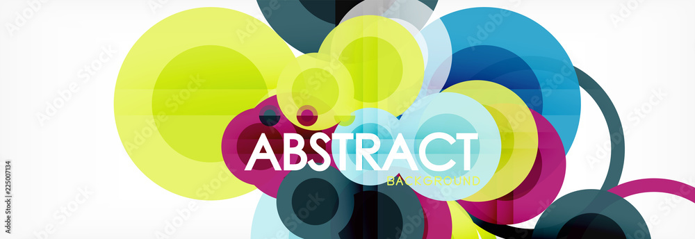 Overlapping circles design background Overlapping circles design background