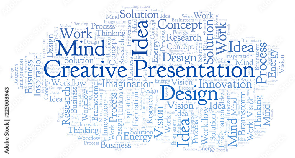 Obraz premium Creative Presentation word cloud, made with text only.