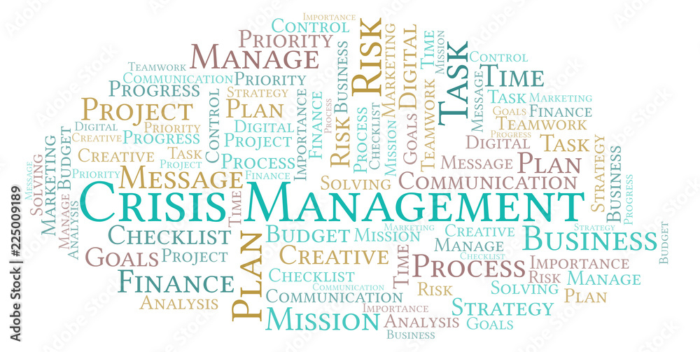 Fototapeta premium Crisis Management word cloud, made with text only.