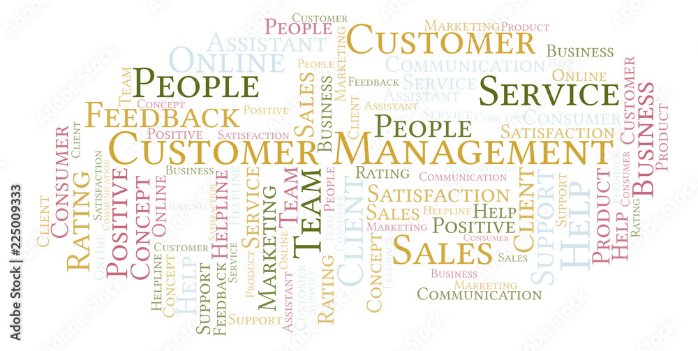 Fototapeta premium Customer Management word cloud.