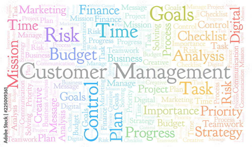 Customer Management word cloud, made with text only. Customer Management word cloud, made with text only.