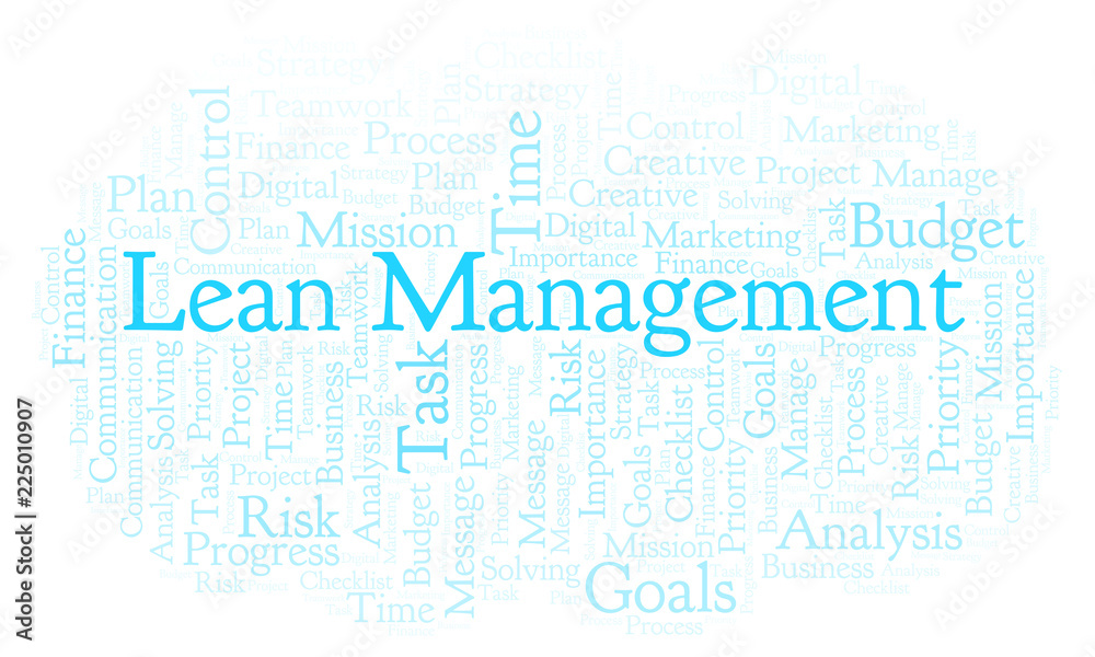 Lean Management word cloud, made with text only. Lean Management word cloud, made with text only.