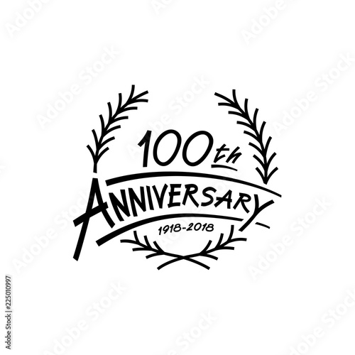 100 years design template. Vector and illustration. 100 years logo.