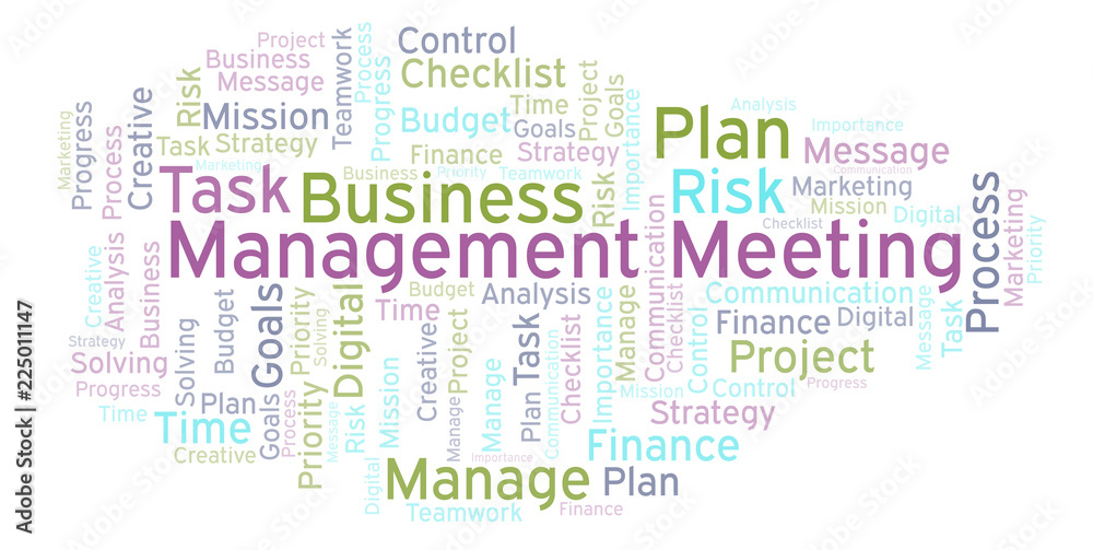Management Meeting word cloud, made with text only. Management Meeting word cloud, made with text only.