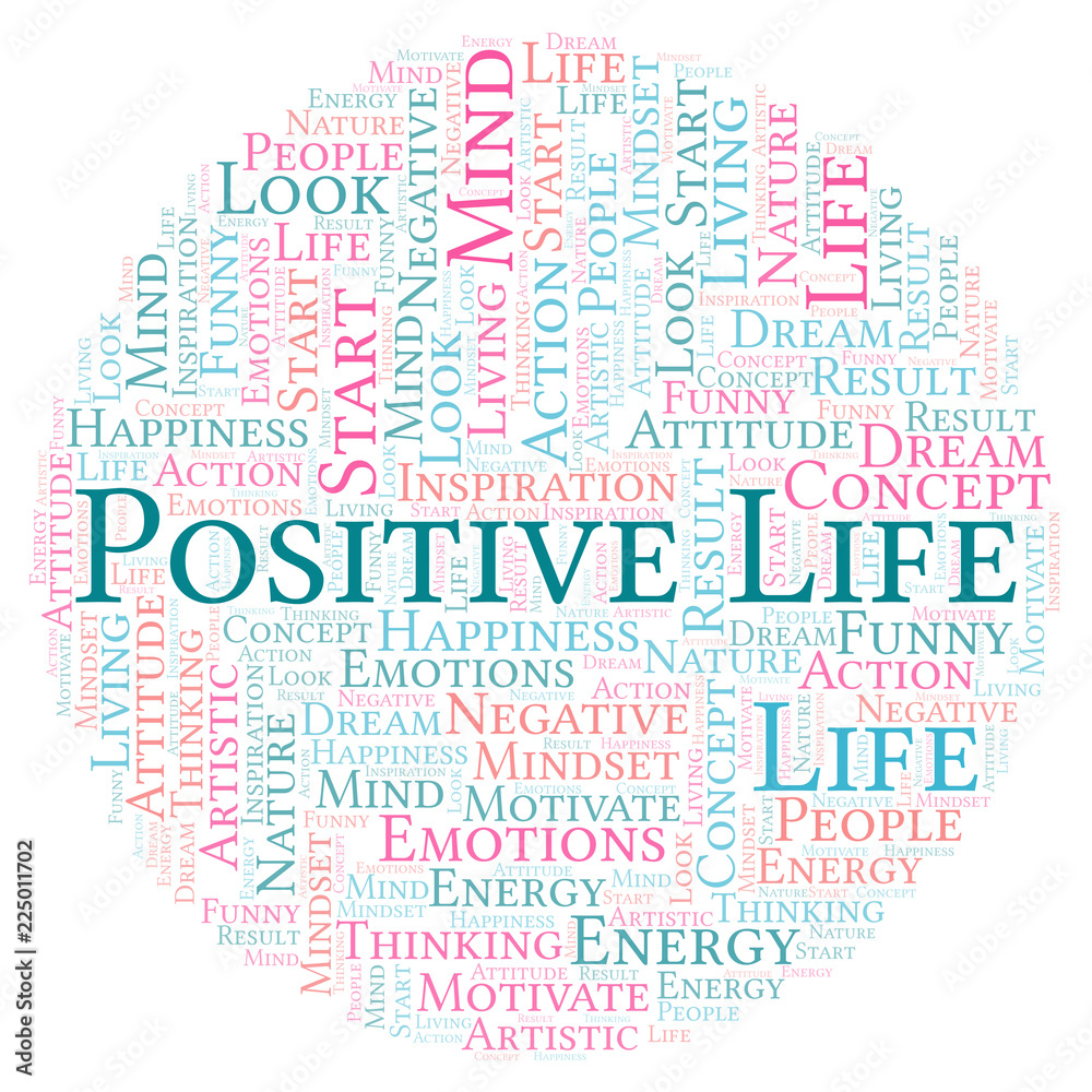Positive Life word cloud, made with text only. Positive Life word cloud, made with text only.