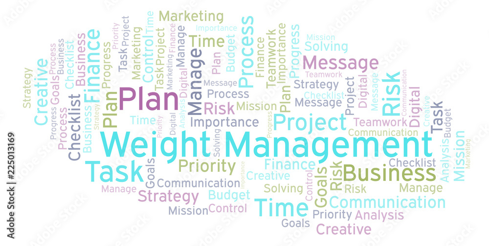 Fototapeta premium Weight Management word cloud, made with text only.