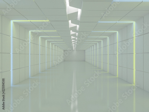 Abstract modern architecture background. 3D rendering