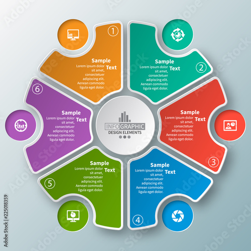 Abstract 3D Paper Infographics. Business template .Vector illustration
