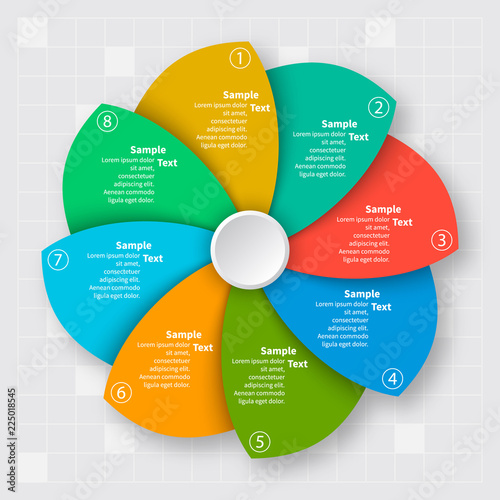 Abstract 3D Paper Infographics. Business template .Vector illustration