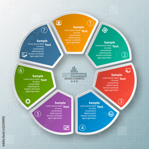 Abstract 3D Paper Infographics. Business template .Vector illustration