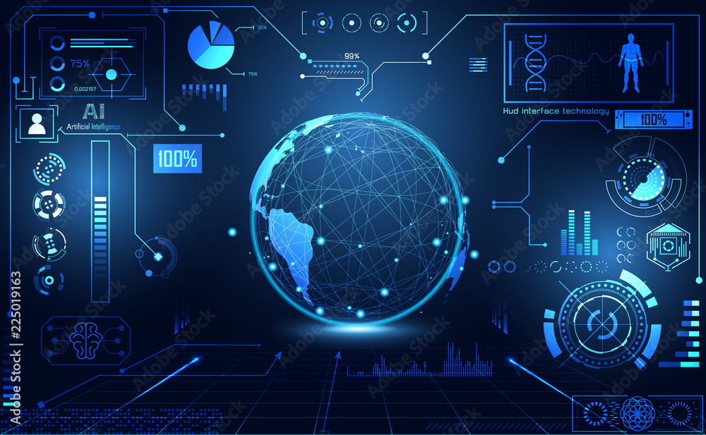 Abstract health medical world ui futuristic hud interface hologram science healthcare icon digital technology science concept modern innovation,Treatment,medicine on hi tech future blue background Abstract health medical world ui futuristic hud interface hologram science healthcare icon digital technology science concept modern innovation,Treatment,medicine on hi tech future blue background