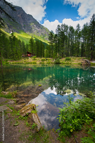alpine lake in Rhemes Notre Dame, Valle dAosta, Italy,