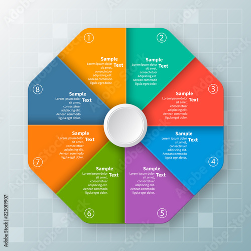 Abstract 3D Paper Infographics. Business template .Vector illustration