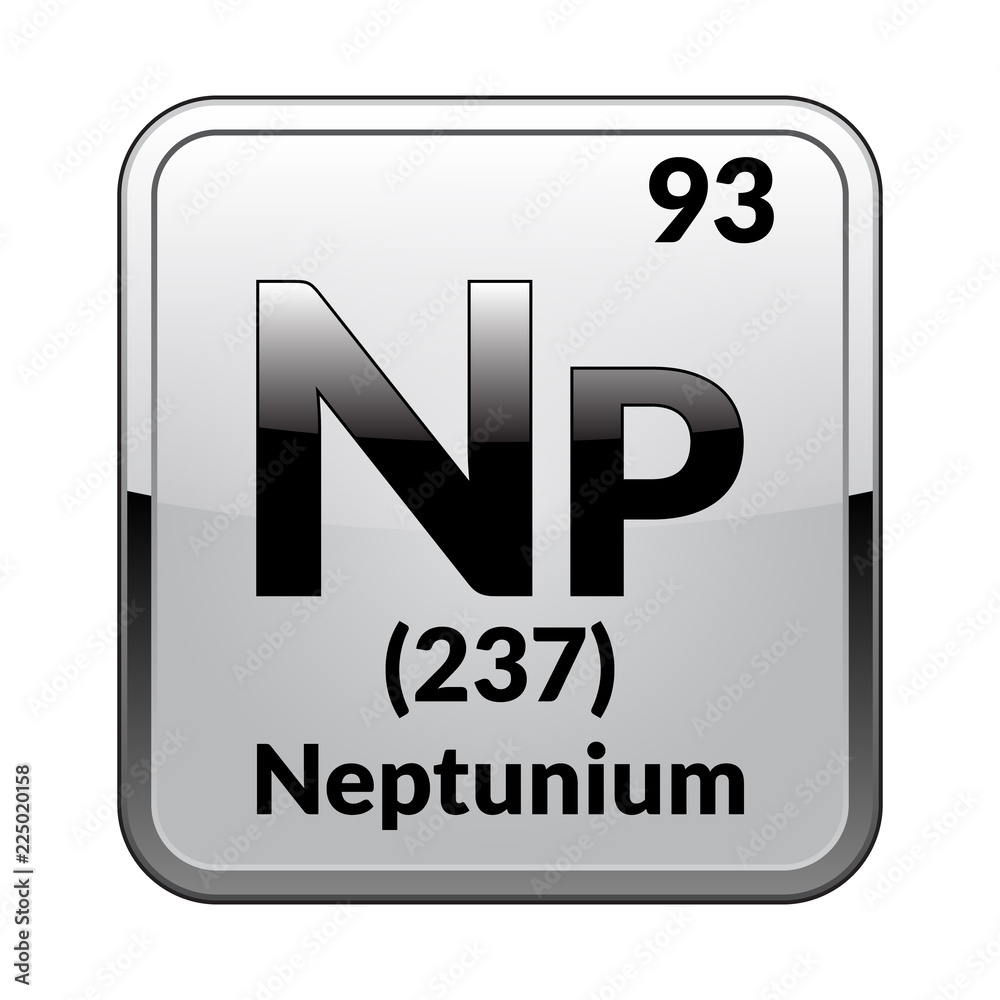 The periodic table element Neptunium. Vector illustration The periodic table element Neptunium. Vector illustration