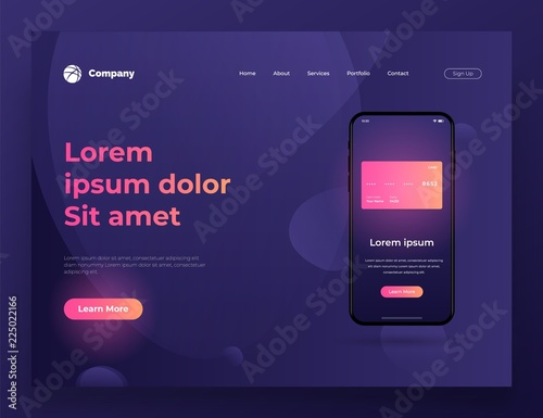 Vector illustration of web page design for website and mobile website development. Background design.