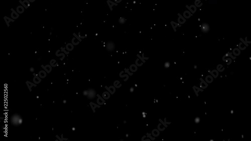 Falling snow with alpha channel, transperant  background looped