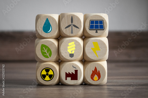 erneuerbare Energie Symbole Icons photo