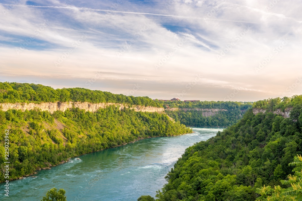 View at the Niagara river in Canada