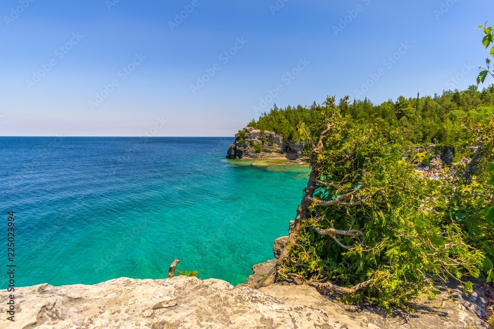View at the nature of Indian Head Cove in Bruce Peninsula National Park - Canada