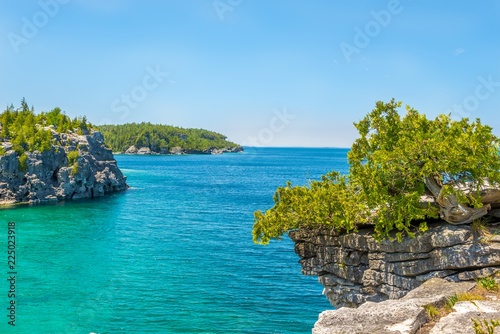 View at the nature of Indian Head Cove in Bruce Peninsula National Park - Canada photo