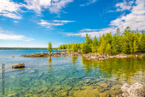View at the nature of Bruce Peninsula National Park near Dunks Point, Tobermory - Canada photo