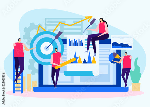 Business Objectives Flat Background