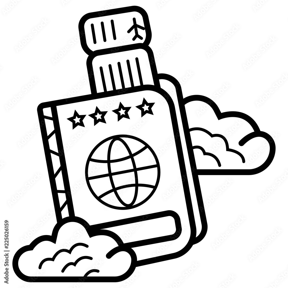 Airticket vector icon Airticket vector icon