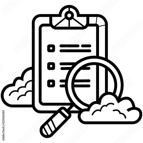 Magnifier assessment checklist icon photo