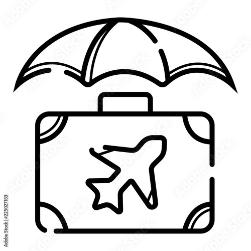 Travel suitcase icon vector illustration