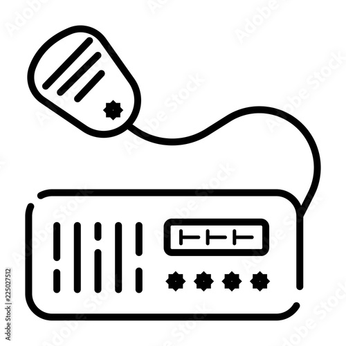 VHF radio transceiver icon vector