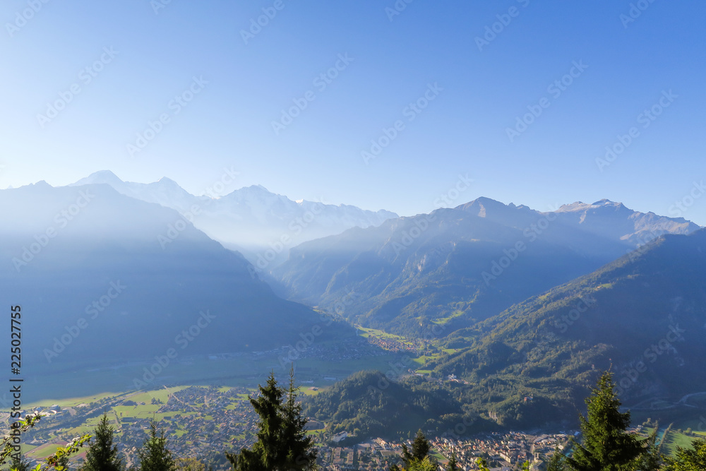 Amazing view at Harder Kulm above Interlaken in Switzerland