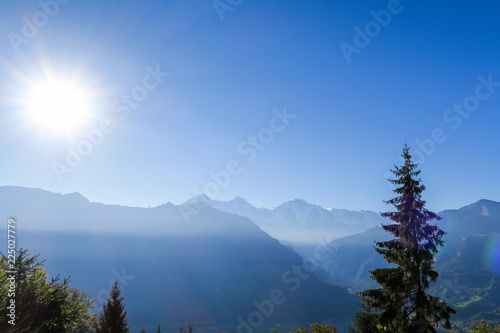 Amazing view at Harder Kulm above Interlaken in Switzerland