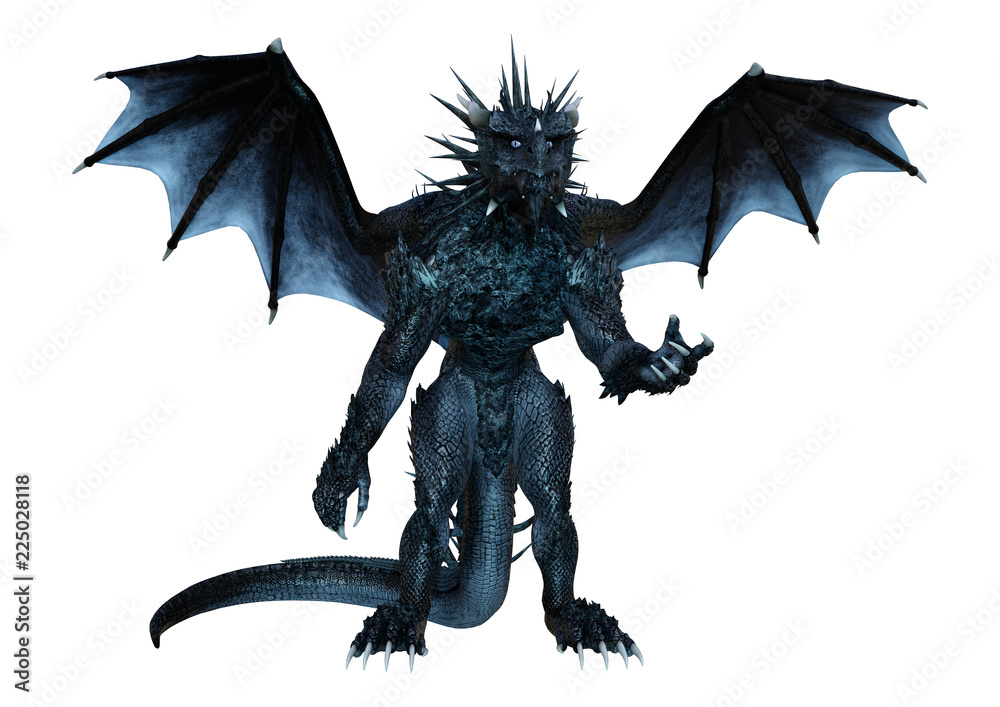 3D Rendering Fairy Tale Dragon on White 3D Rendering Fairy Tale Dragon on White