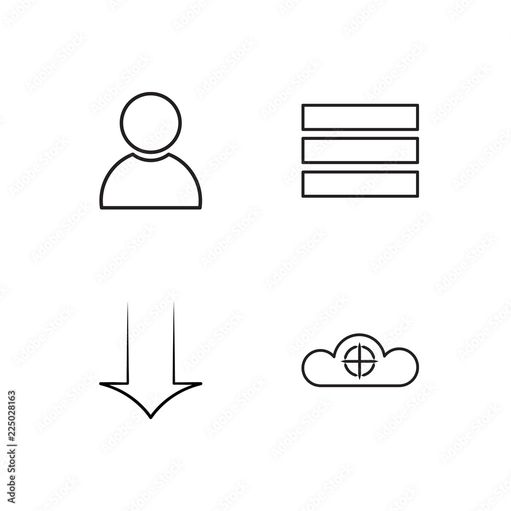 business simple outlined icons set business simple outlined icons set
