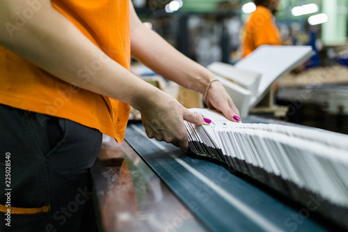 Machinery and printing processes in a modern printing house.