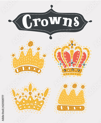 Gold crowns set