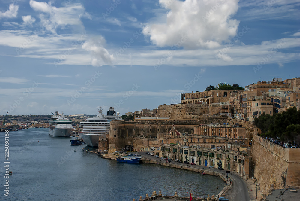 View of Valletta Harbour in Malta