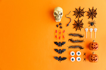 Halloween flat lay