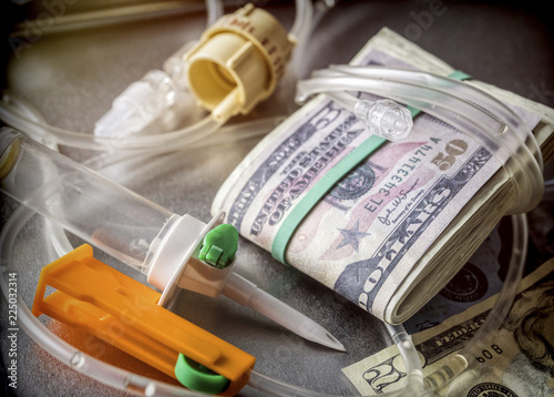 Irrigation system in a laboratory, conceptual image on medical copayment photo