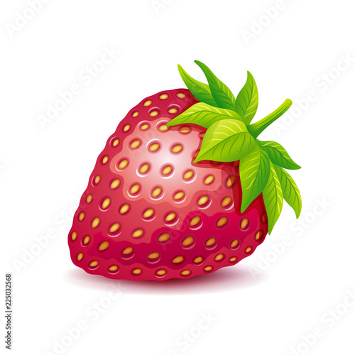 Strawberry vector logo.