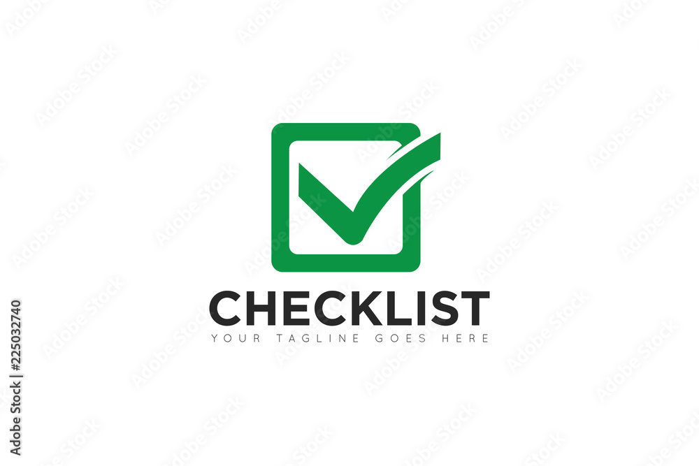 Fototapeta premium check logo and icon Vector design Template. Vector Illustrator Eps.10