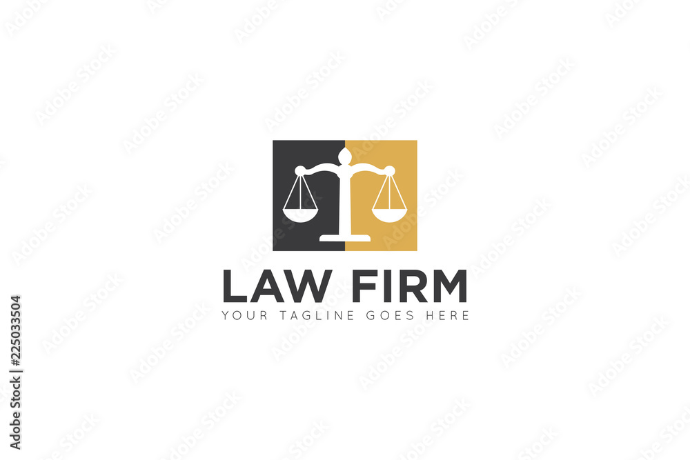 Law logo, icon, symbol design template