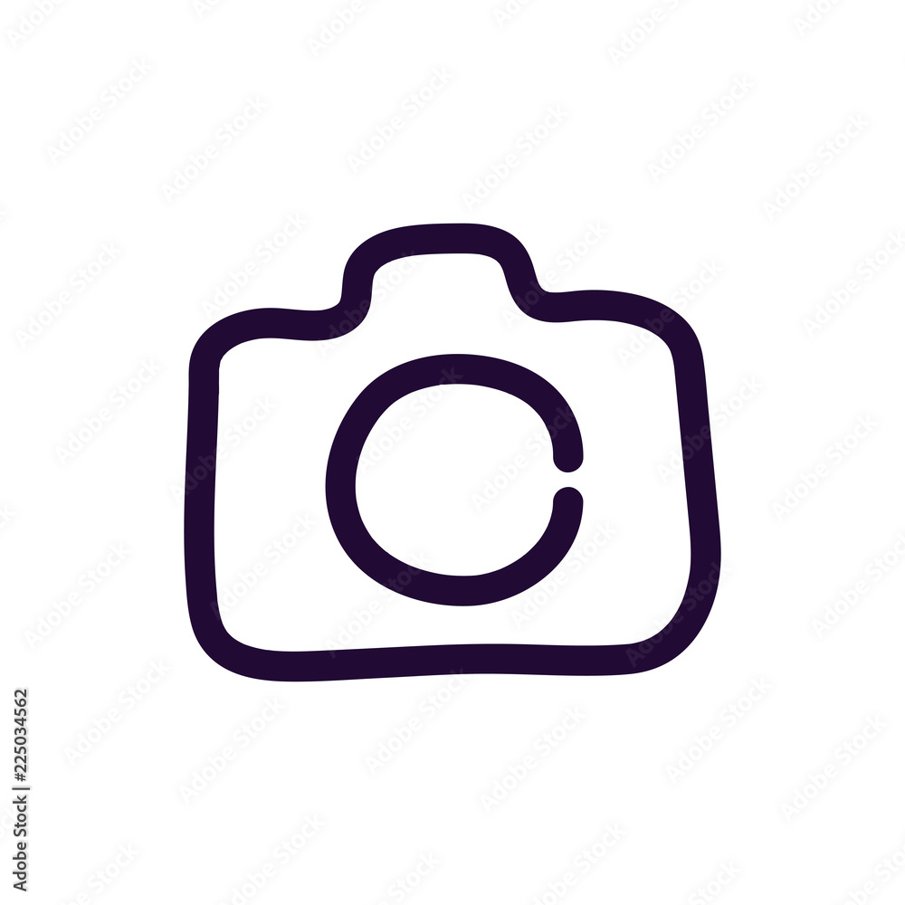 Camera icon vector illustration on white background Camera icon vector illustration on white background