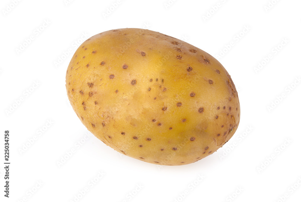 Raw potato isolated on a white background