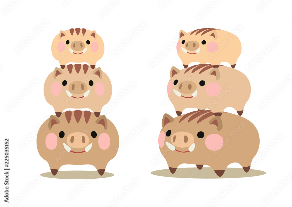 2019年 亥年 年賀状素材 2019年 亥年 年賀状素材