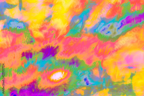 Abstract psychedelic picture in yellow  red  green  white etc.. Can be used separately or to create gif animations  videos etc.