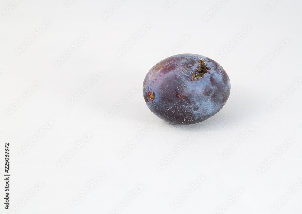 Bad Plum on the white background 