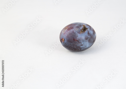 Bad Plum on the white background 