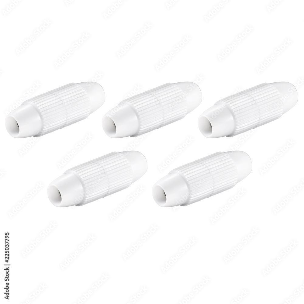 Cable connector white background
