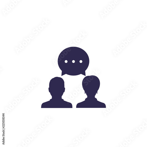 debate icon with man and woman